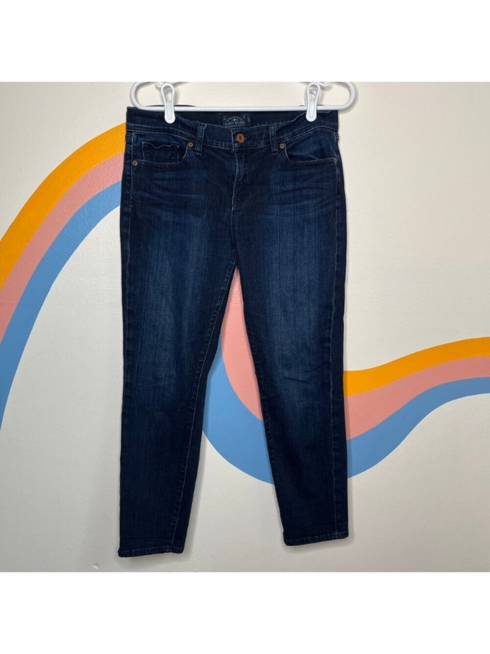 Lucky Brand‎ Charlie Pencil Capri Skinny Jeans Dark Wash Womens 12/31 Blue